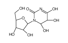 (5R,6S)-1-[(2R,3R,4S,5R)-3,4-dihydroxy-5-(hydroxymethyl)oxolan-2-yl]-5,6-dihydroxy-1,3-diazinane-2,4-dione Structure