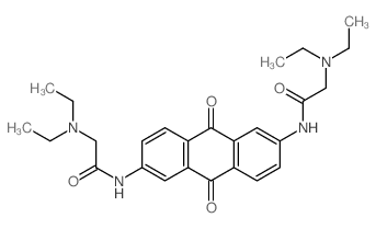 2-diethylamino-N-[6-[(2-diethylaminoacetyl)amino]-9,10-dioxo-anthracen-2-yl]acetamide Structure
