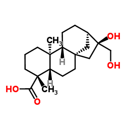 ent-16α17-二羟基贝壳杉烷-19-羧酸结构式