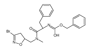 benzyl N-[(2S)-1-[(3-bromo-4,5-dihydro-1,2-oxazol-5-yl)methyl-methylamino]-1-oxo-3-phenylpropan-2-yl]carbamate结构式