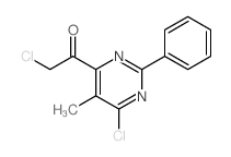 Ethanone,2-chloro-1-(6-chloro-5-methyl-2-phenyl-4-pyrimidinyl)- structure