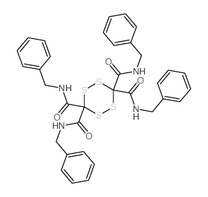 N3,N3,N6,N6-tetrabenzyl-1,2,4,5-tetrathiane-3,3,6,6-tetracarboxamide结构式