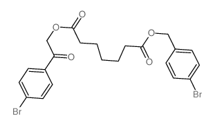 [2-(4-bromophenyl)-2-oxo-ethyl] (4-bromophenyl)methyl heptanedioate Structure