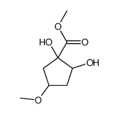 Cyclopentanecarboxylic acid, 1,2-dihydroxy-4-methoxy-, methyl ester (9CI) structure