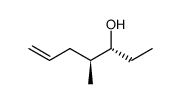 (3R,4S)-4-methylhept-6-en-3-ol Structure