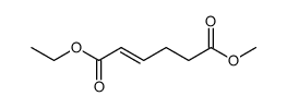 (E)-1-Ethoxycarbonyl-4-methoxycarbonyl-but-1-en结构式