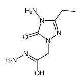 (9ci)-4-氨基-3-乙基-4,5-二氢-5-氧代-1H-1,2,4-噻唑-1-乙酸肼结构式