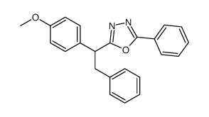 2-[1-(4-methoxyphenyl)-2-phenylethyl]-5-phenyl-1,3,4-oxadiazole Structure