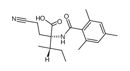 N-Mesitoyl-α-(2-cyanethyl)-L-isoleucin结构式