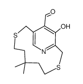 racemic 15-formyl-14-hydroxy-5,5-dimethyl-2,8-dithia[9](2,5)pyridinophane Structure