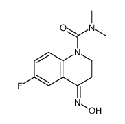 6-Fluoro-3,4-dihydro-4-(hydroxyimino)-N,N-dimethyl-1(2H)-quinolinecarb oxamide结构式