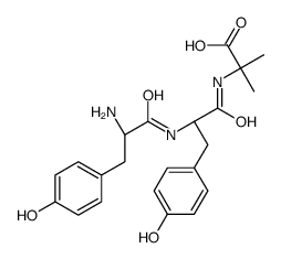 2-[[(2S)-2-[[(2S)-2-amino-3-(4-hydroxyphenyl)propanoyl]amino]-3-(4-hydroxyphenyl)propanoyl]amino]-2-methylpropanoic acid结构式
