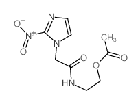 1H-Imidazole-1-acetamide, N-(2-(acetyloxy)ethyl)-2-nitro- Structure