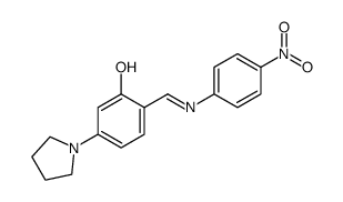 (E)-2-(((4-nitrophenyl)imino)methyl)-5-(pyrrolidin-1-yl)phenol Structure