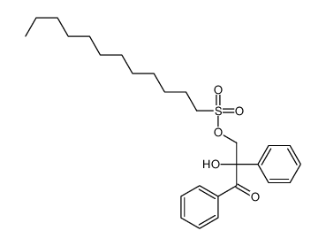2-hydroxy-3-oxo-2,3-diphenylpropyl dodecane-1-sulphonate structure