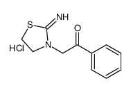 2-(2-iminothiazolidin-3-yl)-1-phenylethan-1-one monohydrochloride structure