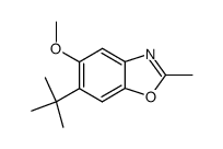 6-tert-butyl-5-methoxy-2-methylbenzoxazole结构式