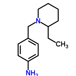 4-((2-乙基哌啶-1-基)甲基)苯胺结构式