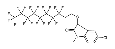 5-chloro-3-(3,3,4,4,5,5,6,6,7,7,8,8,9,9,10,10,10-heptadecafluorodecylsulfanyl)-1-methyl-1,3-dihydroindol-2-one Structure