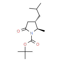 1-PYRROLIDINECARBOXYLIC ACID, 2-METHYL-3-(2-METHYLPROPYL)-5-OXO-, 1,1-DIMETHYLETHYL ESTER, (2R,3S)-REL-结构式