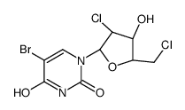 5-bromo-1-[(2R,3R,4R,5S)-3-chloro-5-(chloromethyl)-4-hydroxyoxolan-2-yl]pyrimidine-2,4-dione Structure