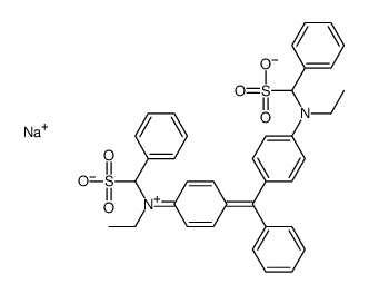 hydrogen (ethyl)[4-[alpha-[4-[ethyl(sulphonatobenzyl)amino]phenyl]benzylidene]cyclohexa-2,5-dien-1-ylidene](sulphonatobenzyl)ammonium, sodium salt结构式