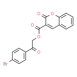 2-(4-Bromophenyl)-2-oxoethyl 2-oxo-2H-chromene-3-carboxylate结构式