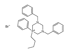 1,3,5-Diazaphosphorinium, 1,3-bis(phenylmethyl)-5-butyl-5-phenyl-, bro mide structure