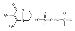 6,7-diamino-2,3-dihydro-1H-pyrazolo[1,2-a]pyrazol-5-one,methanesulfonic acid结构式