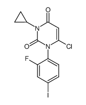 6-chloro-3-cyclopropyl-1-(2-fluoro-4-iodophenyl)-1H-pyrimidine-2,4-dione Structure