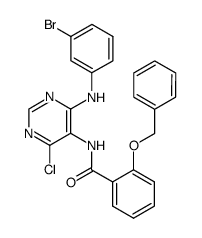 2-Benzyloxy-N-[4-(3-bromo-phenylamino)-6-chloro-pyrimidin-5-yl]-benzamide Structure