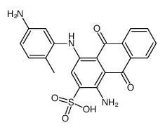 1-amino-4-(5'-amino-2'-methylphenylamino)-anthraquinone-2-sulphonic acid Structure