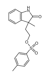 2-(3-methyl-2-oxoindolin-3-yl)ethyl 4-methylbenzenesulfonate结构式