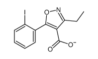 3-ethyl-5-(2-iodophenyl)-1,2-oxazole-4-carboxylate结构式