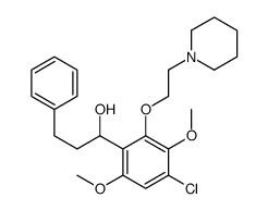 1-[4-chloro-3,6-dimethoxy-2-(2-piperidin-1-ylethoxy)phenyl]-3-phenylpropan-1-ol结构式