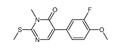 5-(3-fluoro-4-methoxyphenyl)-3-methyl-2-(methylthio)pyrimidin-4(3H)-one结构式