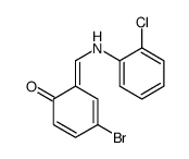 4-bromo-6-[(2-chloroanilino)methylidene]cyclohexa-2,4-dien-1-one结构式
