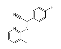 4-fluoro-N-(3-methylpyridin-2-yl)benzimidoyl cyanide Structure