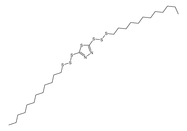 2,5-bis(dodecyltrisulfanyl)-1,3,4-thiadiazole Structure