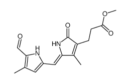 1,10-dihydro-2-(2-methoxycarbonylethyl)-3,8-dimethyl-1-oxodipyrrin-9-carbaldehyde结构式