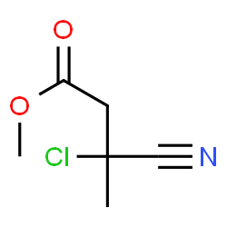 Butyric acid, 3-chloro-3-cyano-, methyl ester (7CI) Structure