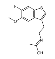 N-[2-(6-fluoro-5-methoxy-1-benzothiophen-3-yl)ethyl]acetamide结构式