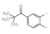 3'-CHLORO-2,2-DIMETHYL-4'-FLUOROPROPIOPHENONE结构式