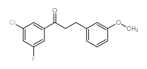 3'-CHLORO-5'-FLUORO-3-(3-METHOXYPHENYL)PROPIOPHENONE结构式