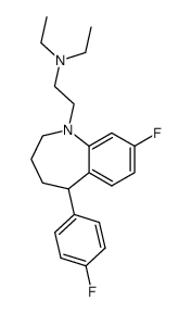 1-[2-(Diethylamino)ethyl]-8-fluoro-5-(4-fluorophenyl)-2,3,4,5-tetrahydro-1H-1-benzazepine结构式