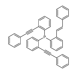<2-(trans-2-Phenylethenyl)phenyl>bis<2-(phenylethinyl)phenyl>phosphan Structure