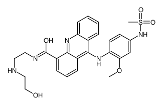N-[2-(2-hydroxyethylamino)ethyl]-9-[4-(methanesulfonamido)-2-methoxyanilino]acridine-4-carboxamide Structure