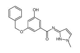3-hydroxy-N-(1-methylpyrazol-3-yl)-5-phenylmethoxybenzamide Structure