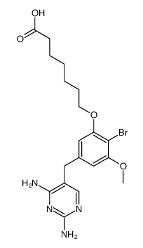 7-[2-Bromo-5-(2,4-diamino-pyrimidin-5-ylmethyl)-3-methoxy-phenoxy]-heptanoic acid Structure