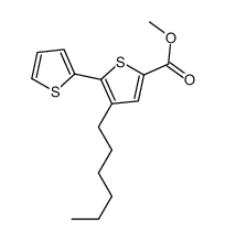 methyl 4-hexyl-5-thiophen-2-ylthiophene-2-carboxylate结构式